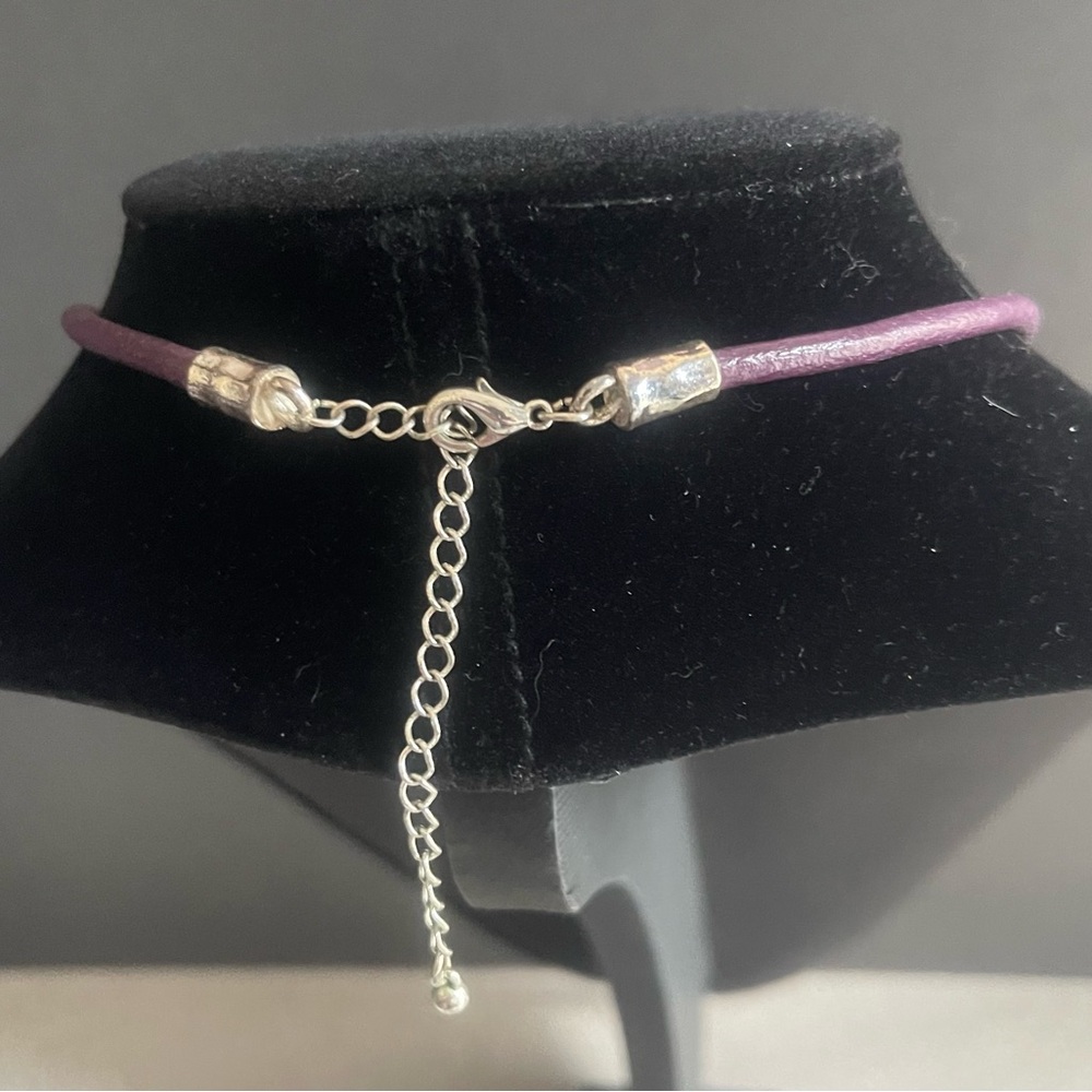 Purple & Grey Rope Necklace - Picture 3 of 9